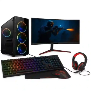 PC zostava Intel Core i5-14400F 10-Core | RAM 16GB | SSD 1000GB | Gigabyte GeForce RTX 3050 WindForce OC 6GB | WiFi + Bluetooth | 27" LCD Gigabyte zakrivený | Hráčsky SET | Windows 11 Pro